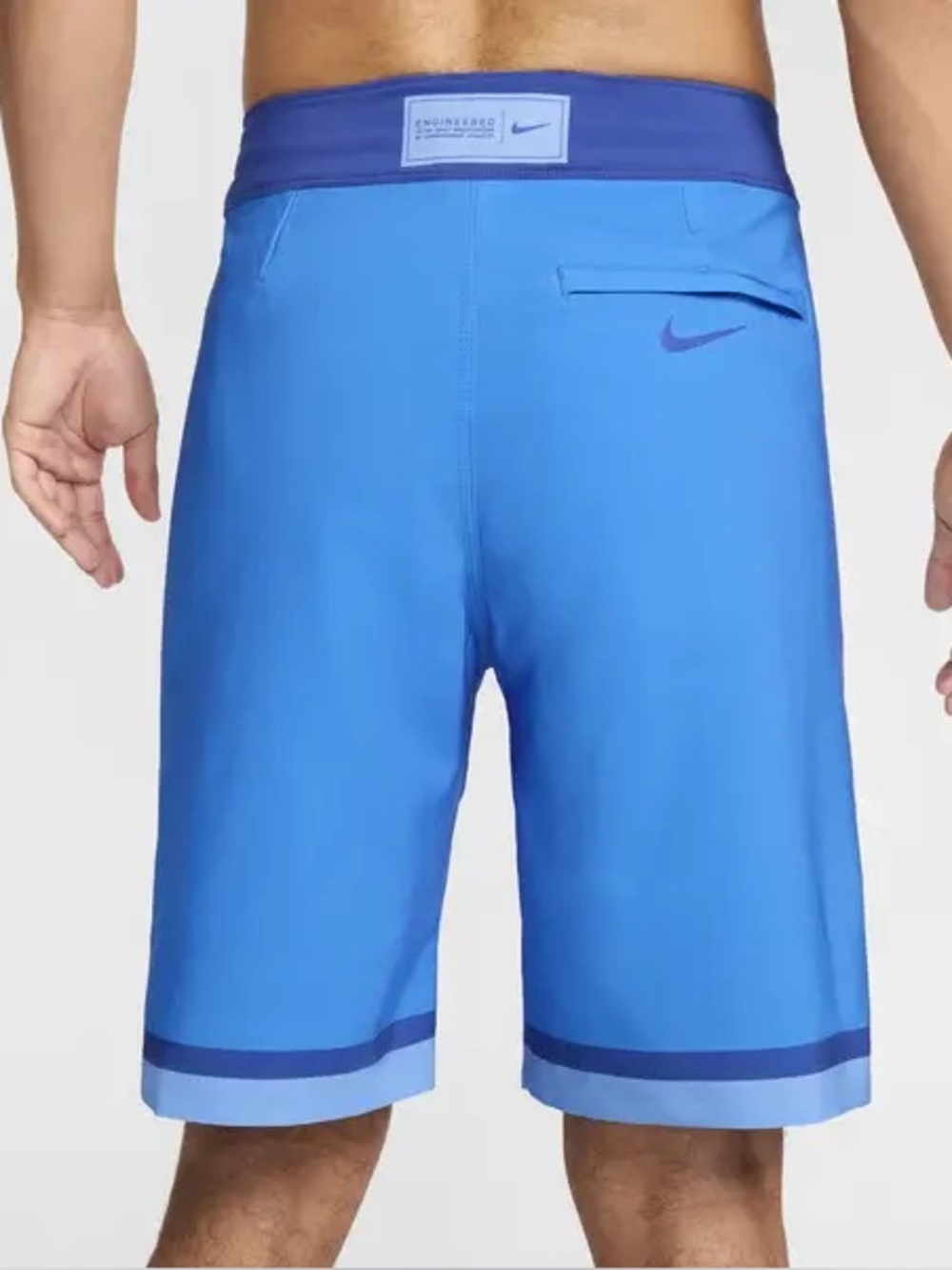 Nike Swim Size 30 Fadeaway Poole 9â Board Shorts Blue No Liner Drawstring Logo - Picture 2 of 13